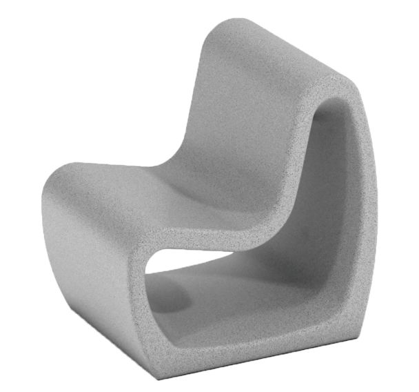 Chaise PETRUS en béton gris granite