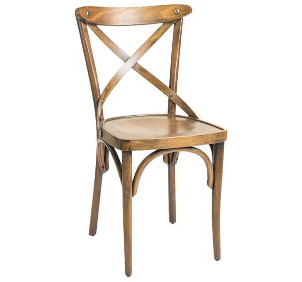 Chaise Pise structure hêtre massif assise et dossier bois Stamp