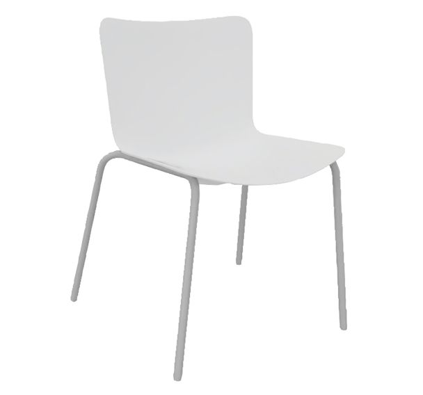 Chaise Popp coque polycarbonate/piètement acier