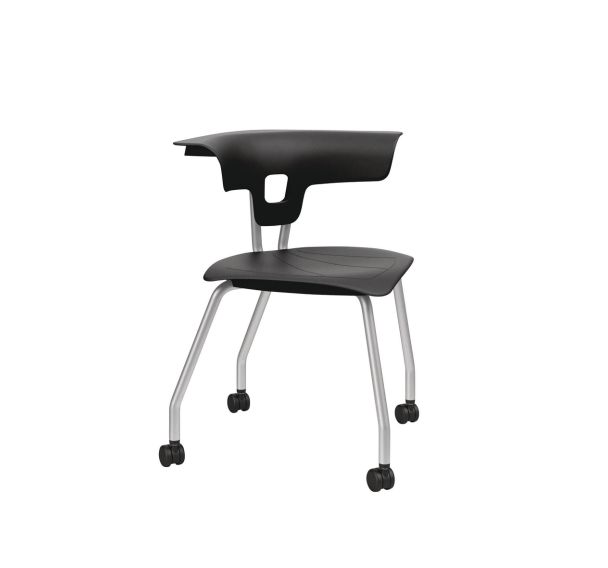 Chaise Ruckus 4 pieds sur roulettes