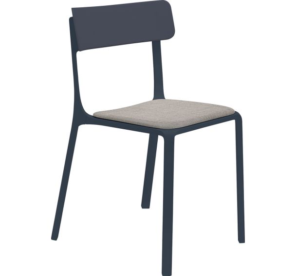Chaise Ruelle alu Anthracite assise tissu Byte Infiniti