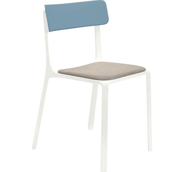 Chaise Ruelle alu Blanc assise tissu Byte Infiniti