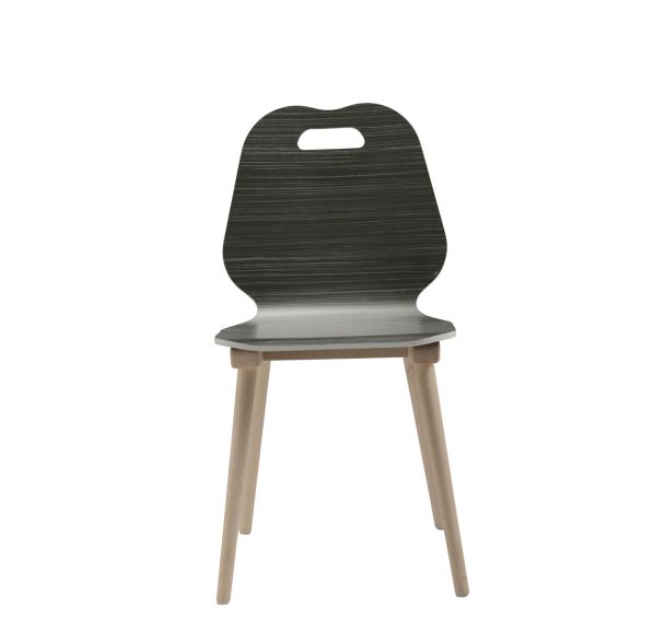 Chaise SCOUP CITY 4 Pieds finition Stratifié EBONY