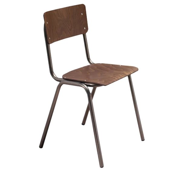 Chaise Susy structure métal - assise et dossier bois