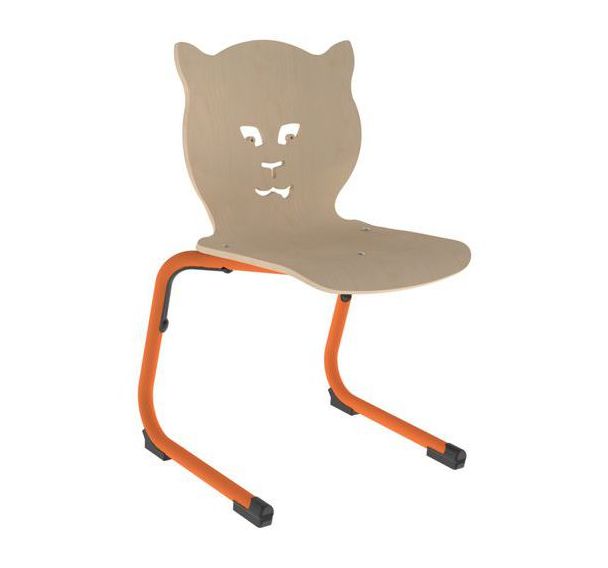 Chaise Sweet II AST coque Chat bois naturel ou teinté - Mobidecor