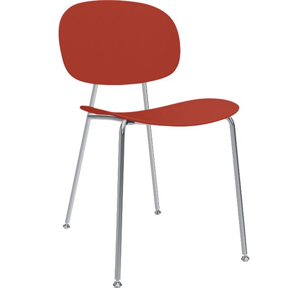 Chaise Tondina Pop pied métal chromé Infiniti