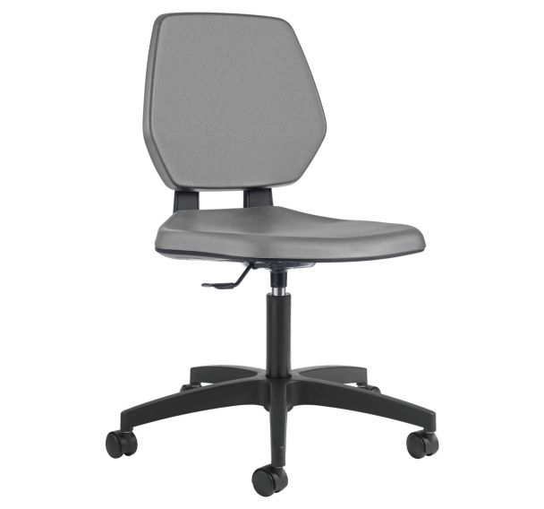 Chaise Tyka assise et dossier polyuréthane sur roulettes GGI