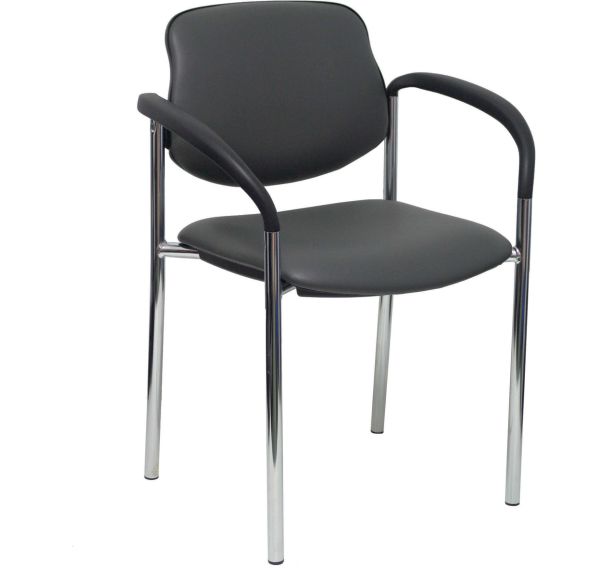 Chaise Villalgordo similicuir gris foncé