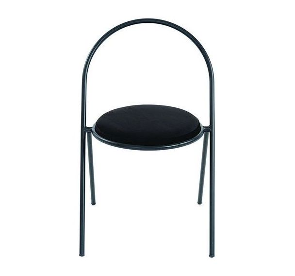 Chaise avec galette en velours Saturne - Paperflow