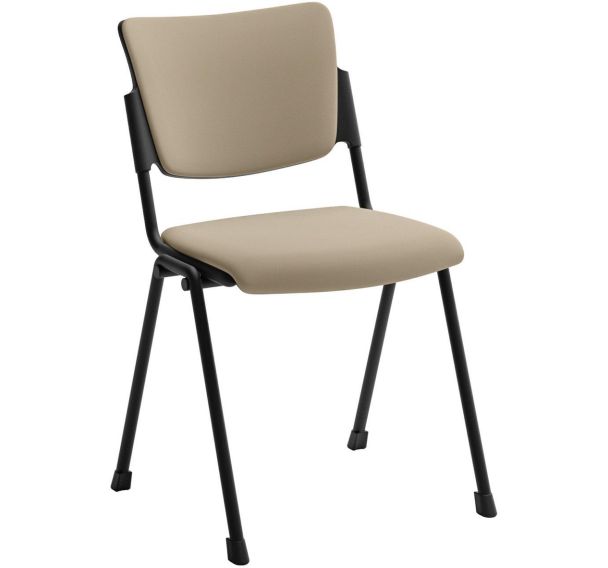 Chaise campus à 4 pieds en écocuir pour visiteur - Quadrifoglio