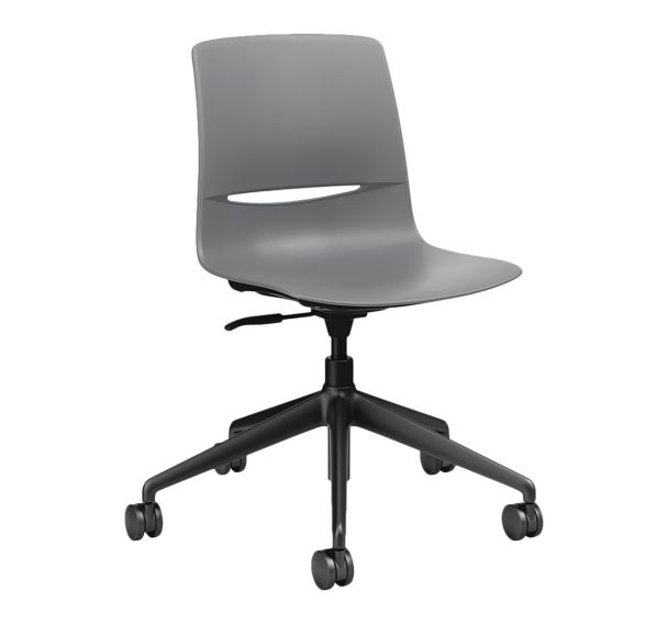 Chaise coque Limelite informatique sur roulettes