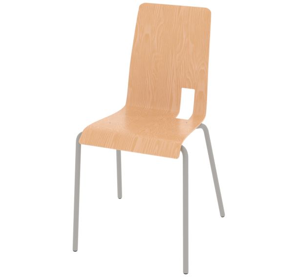 Chaise coque Soda 4 pieds Ixia acier Rodet