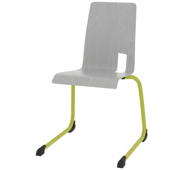 Chaise coque Soda piètement luge acier Rodet