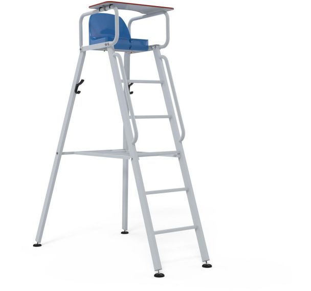 Chaise d'arbitre premium en aluminium plastification blanche