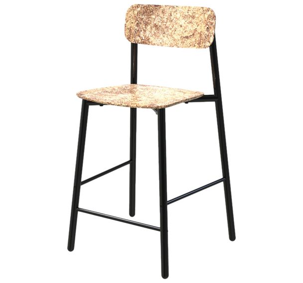 Chaise de Bar Ella hauteur 65 cm balt/acier - EA Instead