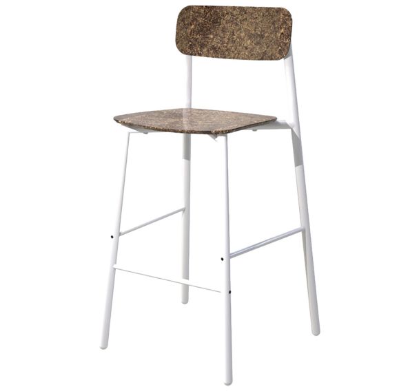 Chaise de Bar Ella hauteur 75 cm balt/acier - EA Instead