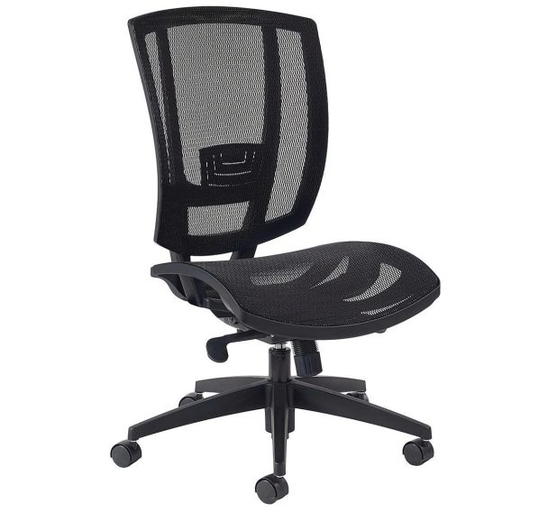 Chaise de bureau AVRO dos et assise résille Noir