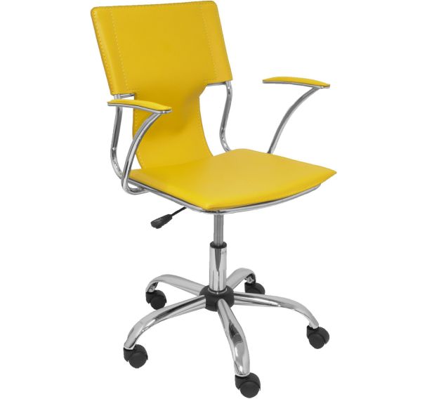 Chaise de bureau Bogarra similicuir et accoudoirs fixes - Foröl