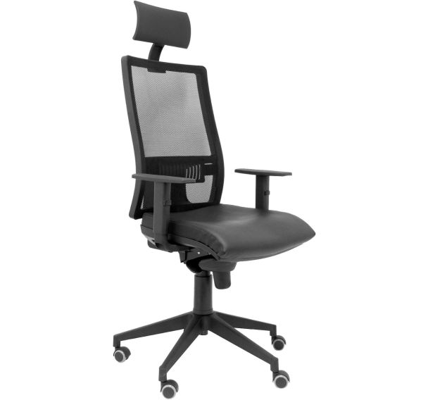 Chaise de bureau Horna similicuir avec appui-tête