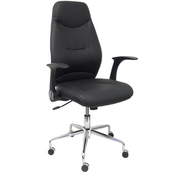 Chaise de bureau Odrea similicuir noir