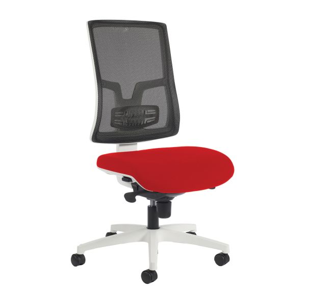 Chaise de bureau Oria pied blanc dossier résille GGI