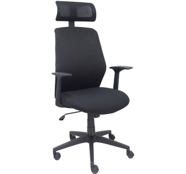 Chaise de bureau Parolis noire avec appui-tête