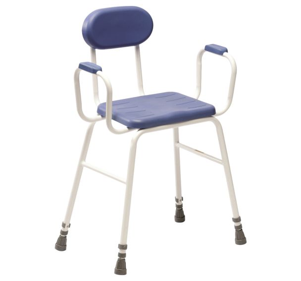 Chaise de douche Confort haute bleue