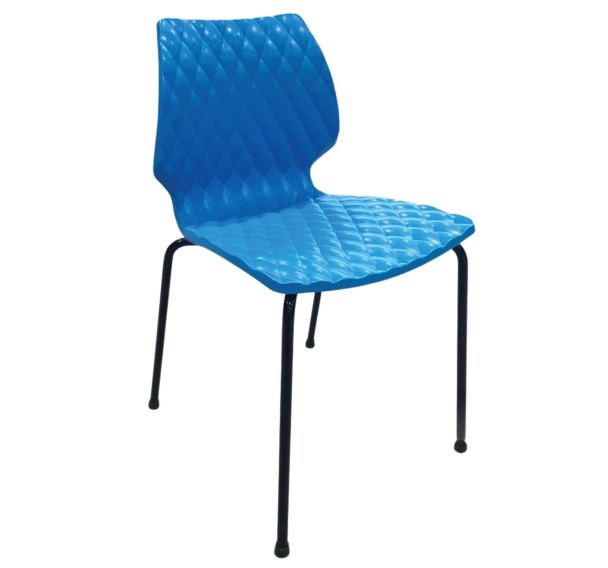 Chaise de restauration reconditionnée bleue