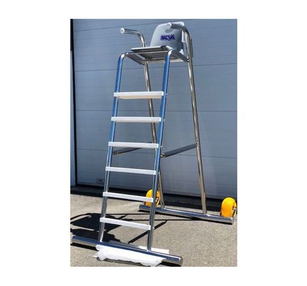Chaise de surveillance plage 2,26m en inox
