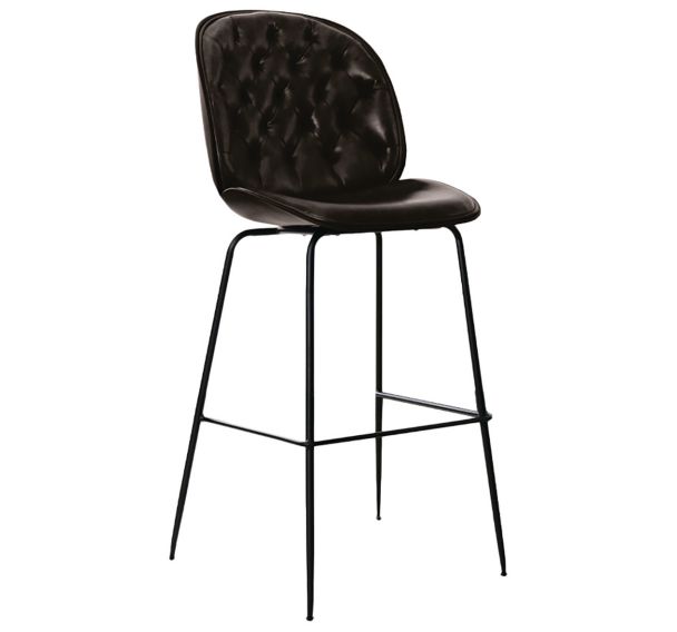 Chaise haute Chester structure métal coque polypropylène Stamp