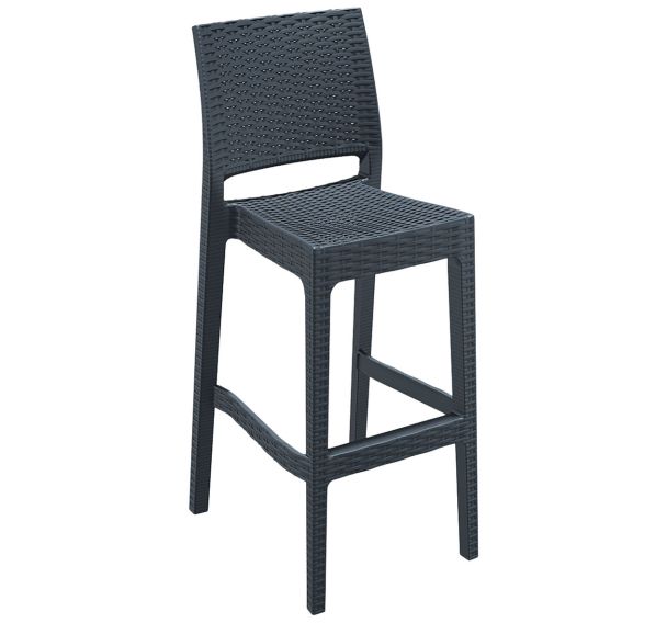 Chaise haute Jamaica résine - anthracite