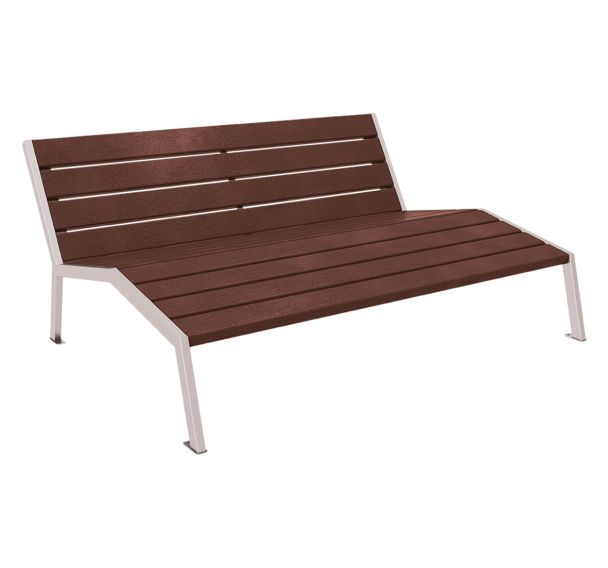 Chaise longue Silaos 3 places acier et plastique recyclé - Procity