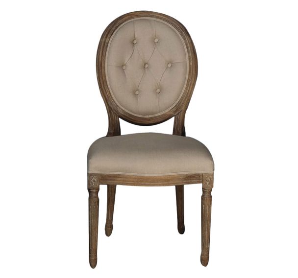 Chaise médaillon capitonnée