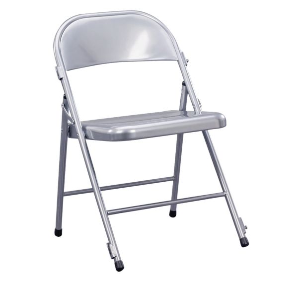 Lot de 4 chaises pliantes Boston K métal - gris