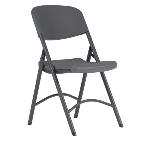 Lot de 4 chaises pliantes Norman - gris foncé