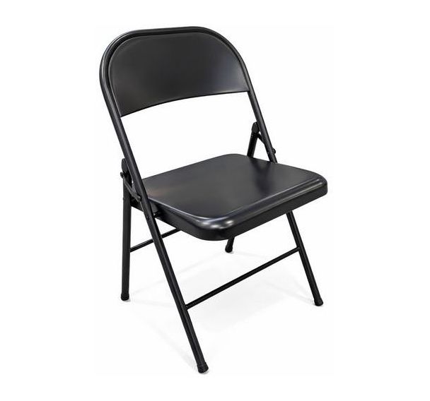 Chaise reconditionnée - Pliante - Noire