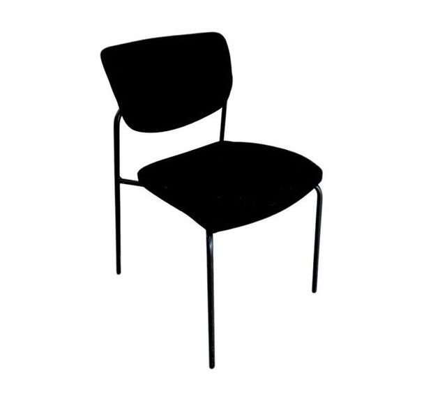 Chaise reconditionnée - Tissu et structure noirs