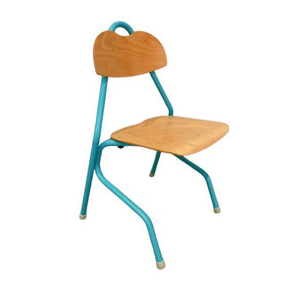 Chaise reconditionnée Tempo AST - T6 coque bois - alu lagon