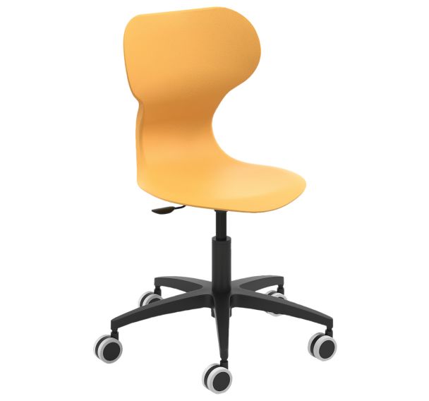 Chaise recyclée  pivotante Mia Lift  roulettes réglable T5 à 7-Mirplay School