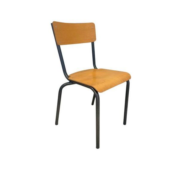 Lot de 4 chaises scolaires reconditionnées T6 - Noir