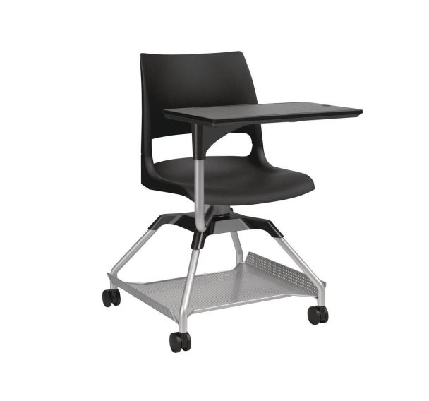 Chaise sur roulettes avec tablette Learn2 Doni unie