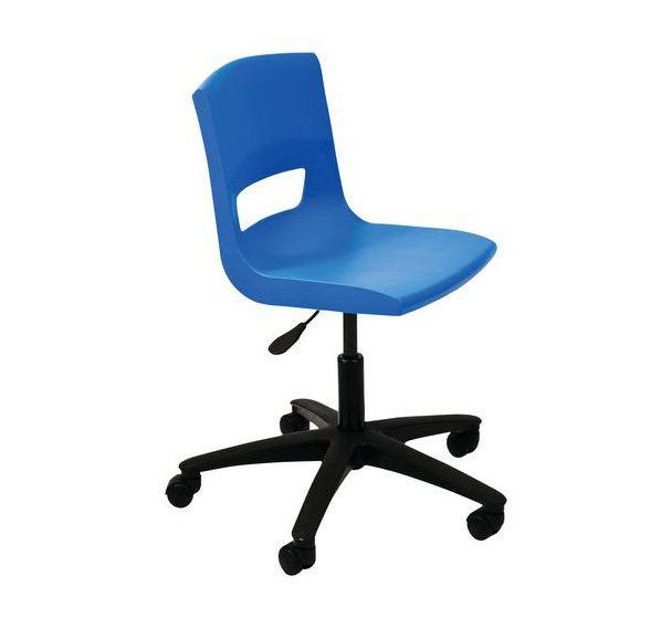 Chaise technique sur roulettes coque polypropylène - Postura+