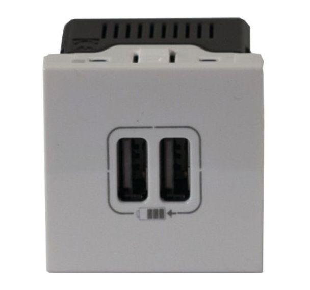 Chargeur 2 usb 45X45 legrand universel