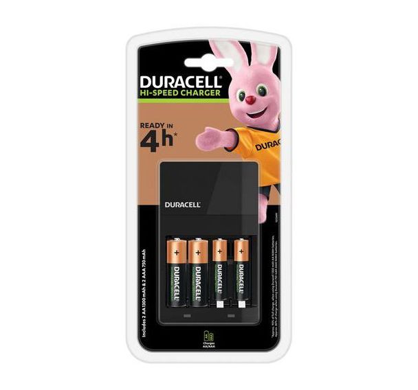 Chargeur CEF14 pour 2 piles AA et 2 pilles AAA - Duracell