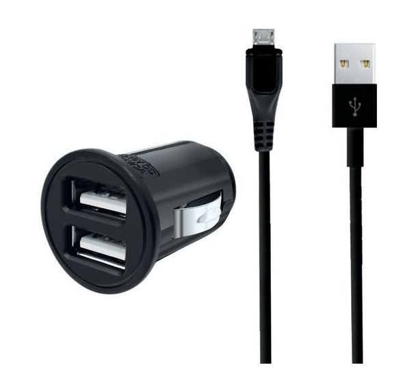 Chargeur allume-cigare USB + câble Micro USB - Moxie