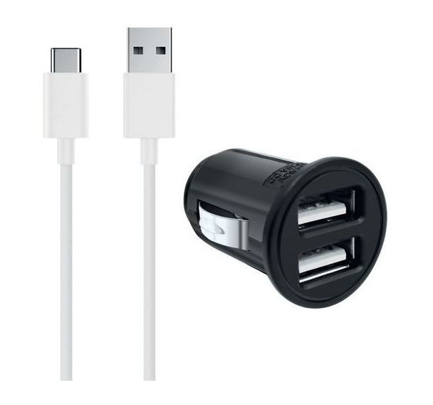 Chargeur allume-cigare USB + câble USB Type C - Moxie