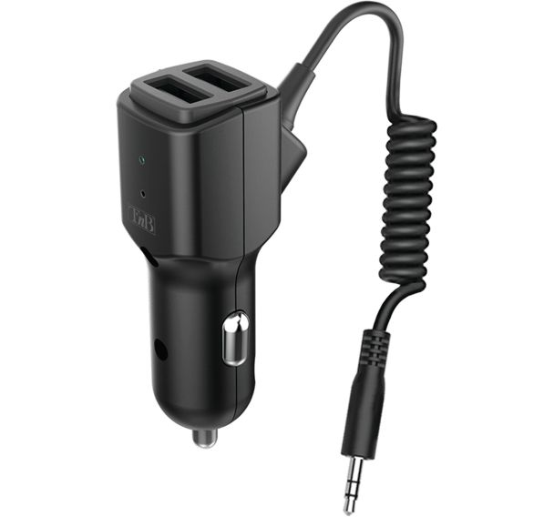 Chargeur allume cigares 2 ports USB-A récepteur Bluetooth