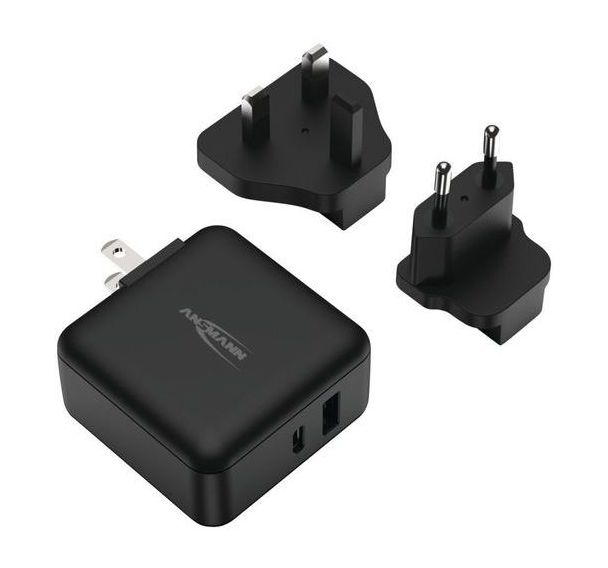 Chargeur avec adaptaeur de voyage - 2 ports USB