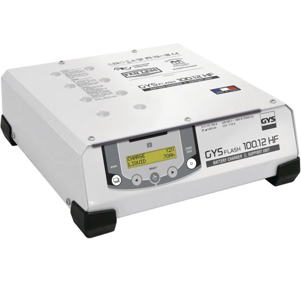 Chargeur de batterie GYSFLASH 100,12 HF (Câbles 2,5m)