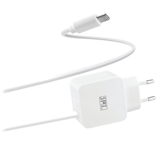 Chargeur secteur avec câble intégré USB-C